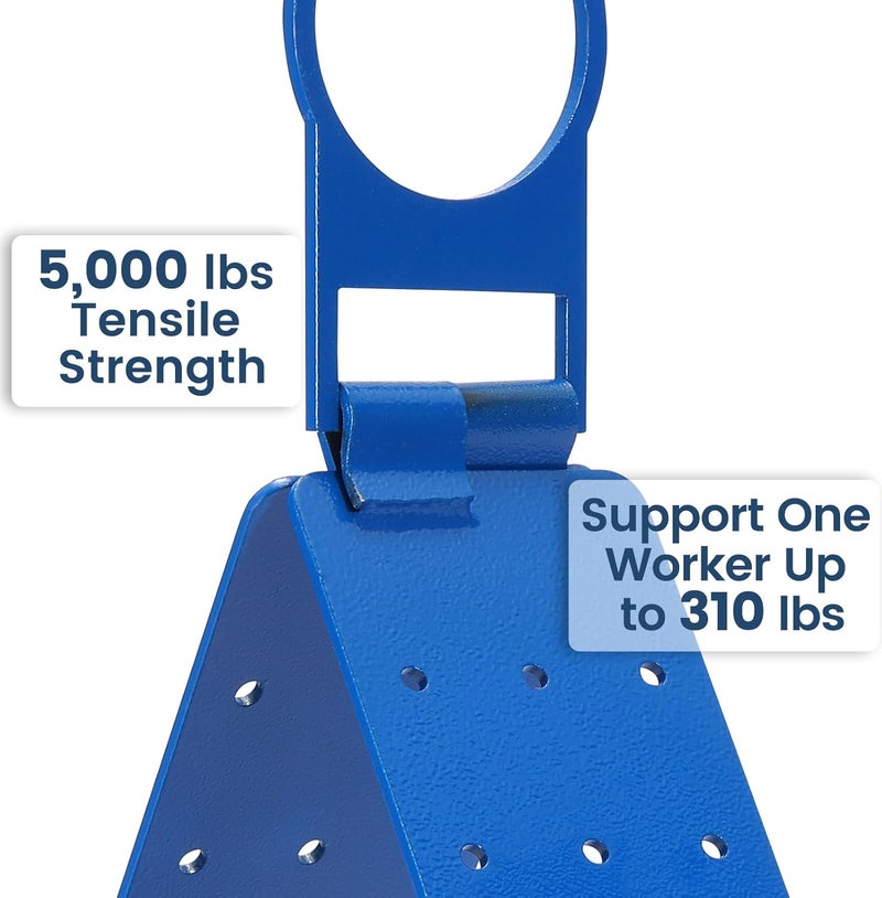Harqa Blue Roof Anchor Bracket, Fall Arrest System – Connects to Wood Surfaces with Roofing Harness Safety Kit, ANSI OSHA Compliant, Durable Steel Adjustable Connector (Blue-Anchor) - Image 4